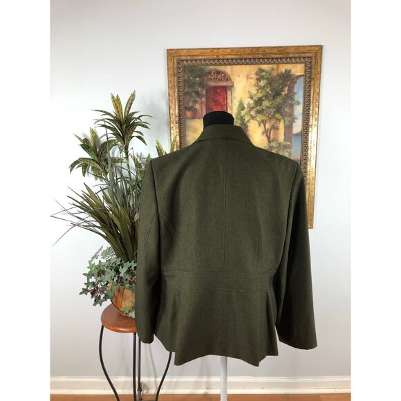 Jones Wear Suit Women Size 16 Gray Lapel Notch Collar Pocket Long Sleeve Preppy - Picture 4 of 10